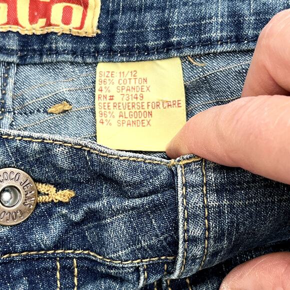 002 Coco Jeans Wear Full Function Denim Wide Leg Trouser Jeans Medium Blue - Picture 7 of 8